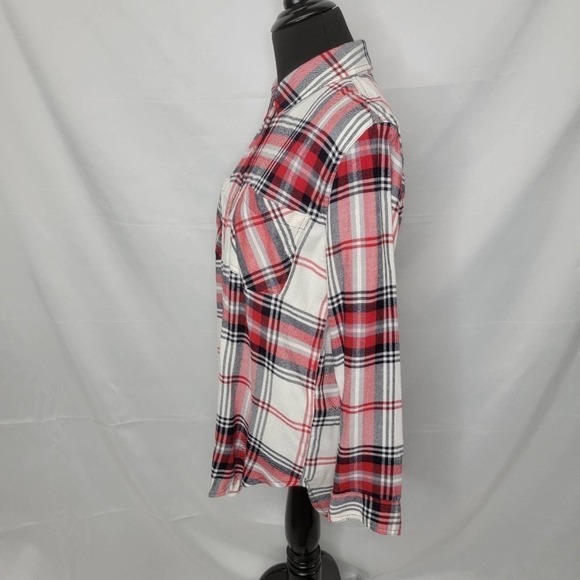 Forever 21 Button Up Collared Long sleeve Plaid - Picture 6 of 9